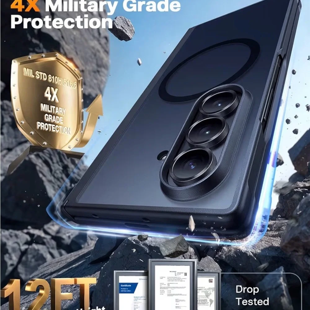 Torras for Samsung Galaxy Z Fold 7 Case w/ Screen Protector